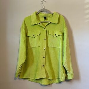 Wild Fable Lime Green Corduroy Jacket